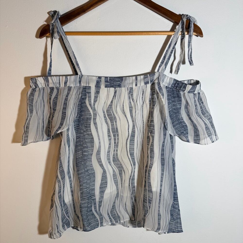 Striped Off-Shoulder Women Top